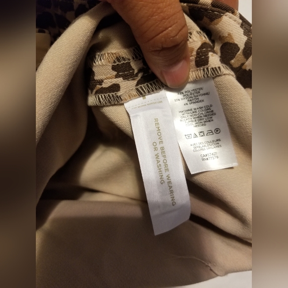 NWT Anna Taylor Leopard Pants High Rise Size 8 - Picture 7 of 9